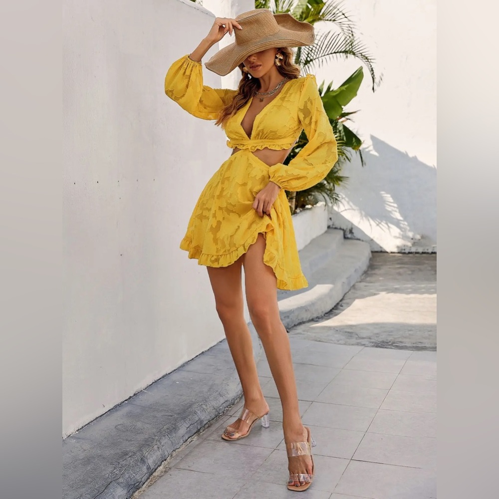 NWT! Yellow mini dress